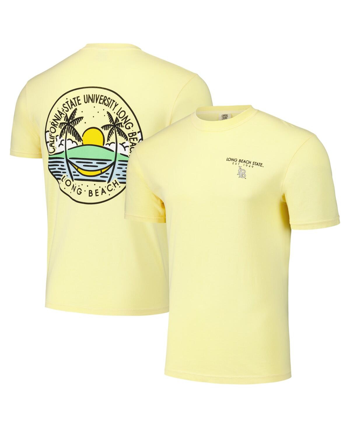 Men's and Women's Gold Cal State Long Beach The Beach Scenic Comfort Colors T-Shirt - Gold