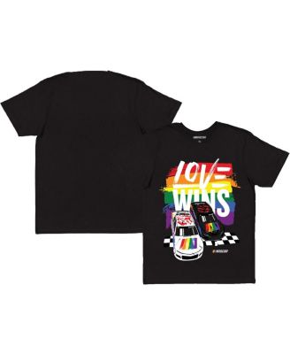 Checkered Flag Sports - Men's Black NASCAR Love Wins Pride T-Shirt