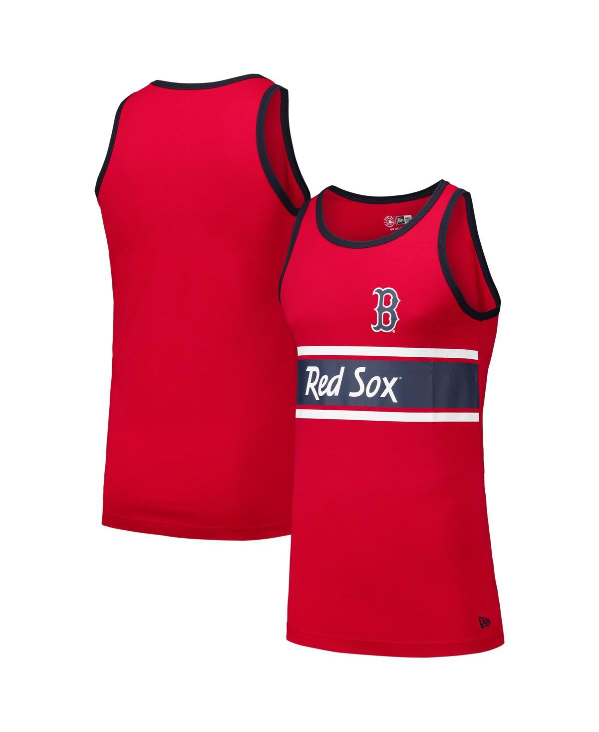 NEW ERA MEN'S RED BOSTON RED SOX JERSEY RINGER TANK TOP 