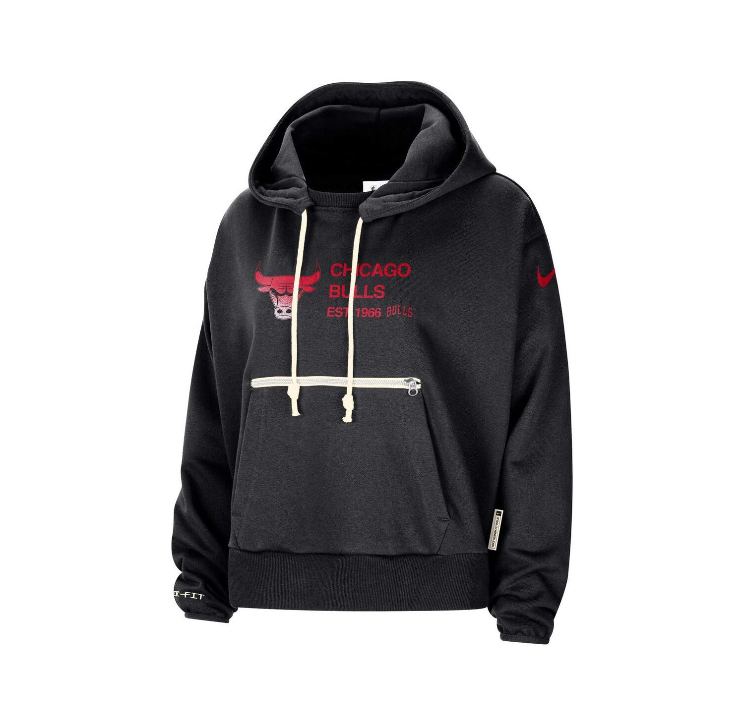 Women's Black Chicago Bulls Courtside Standard Issue Performance Pullover Hoodie