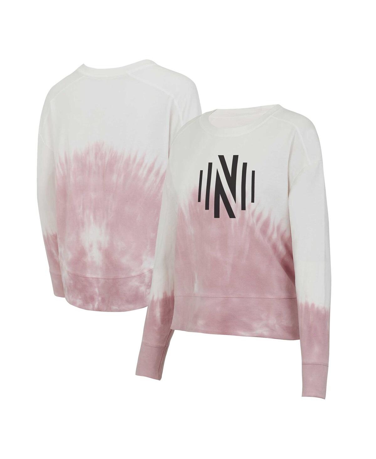 Women's Pink/White Nashville Sc Orchard Tie-Dye Long Sleeve T-Shirt - Pink, White