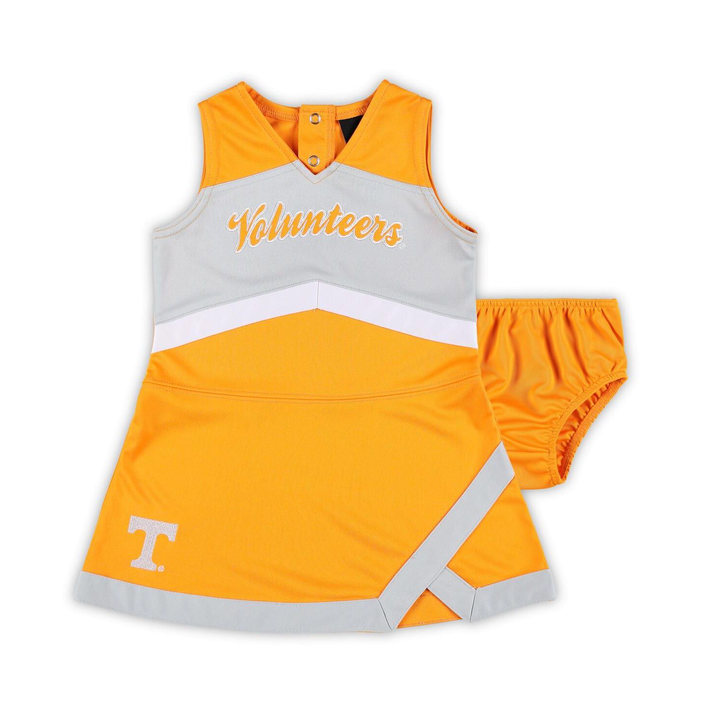 Платья Outerstuff 2-Piece Tennessee Orange Tennessee Volunteers Cheer Captain Dress Bloomers Set для девочек-малышей — фото 1