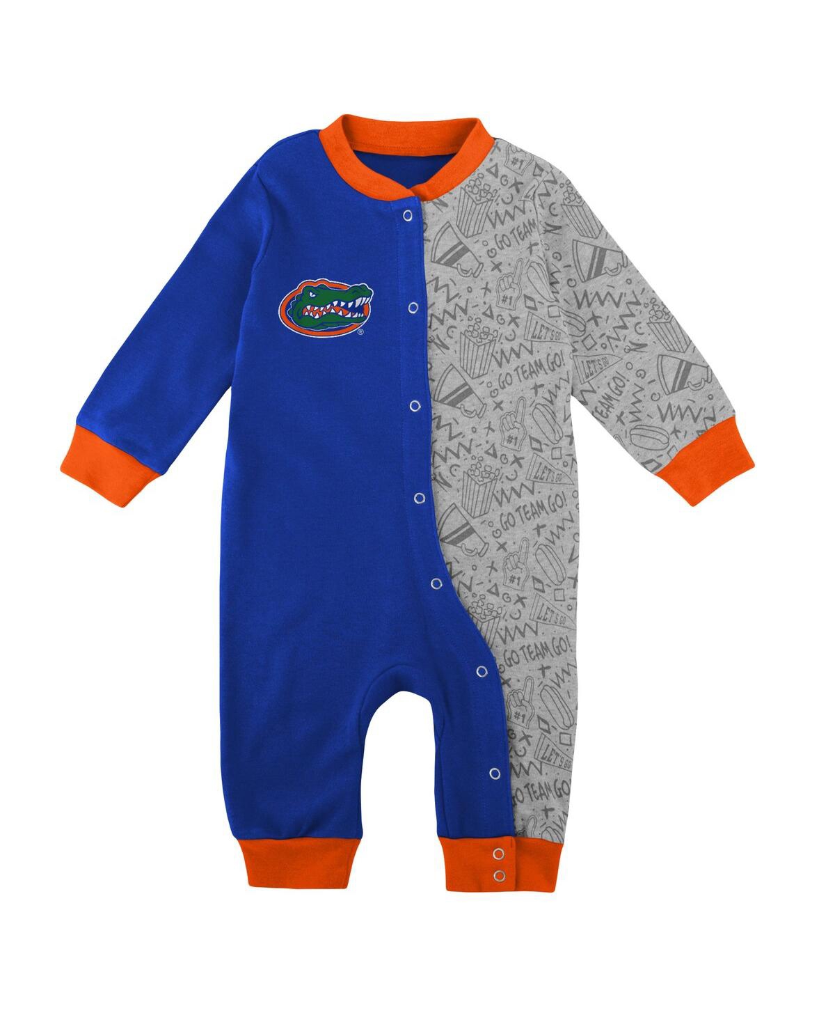 Shop Outerstuff Baby Boys And Girls Royal Florida Gators Playbook Two-tone Sleeper