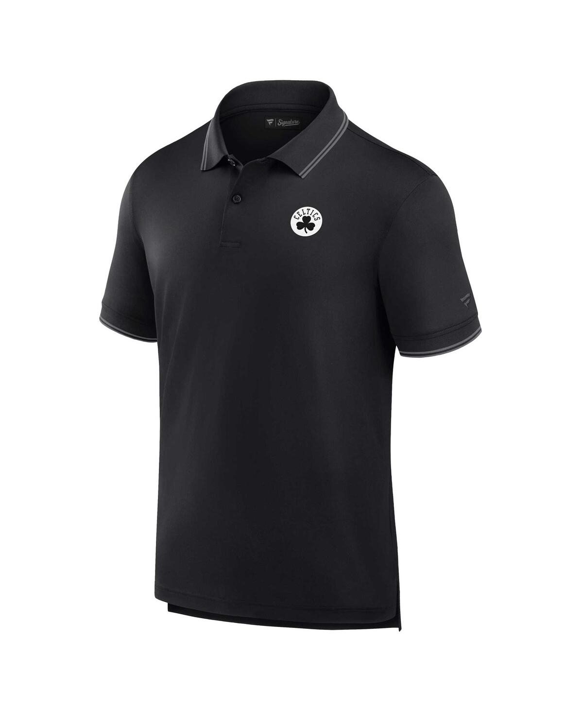 Fanatics Men's Black Boston Celtics Front Office Polo Shirt In Black