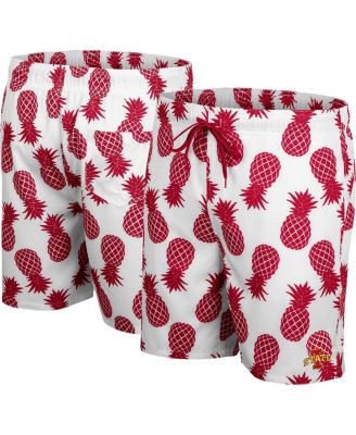 Colosseum - Men's  White Iowa State Cyclones Pineapples Swim Shorts