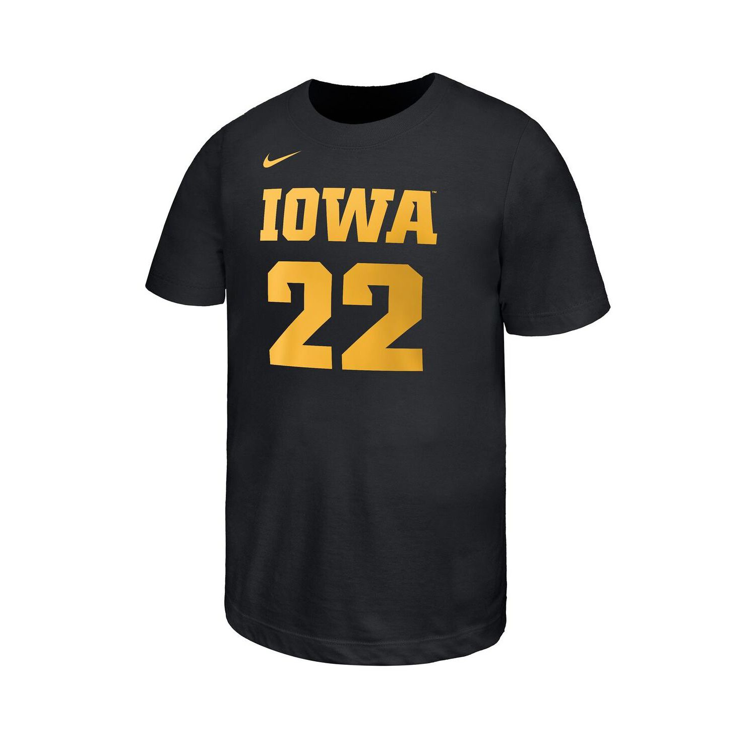Big Boys and Girls Caitlin Clark Black Iowa Hawkeyes Retired Player Name & Number Core T-Shirt