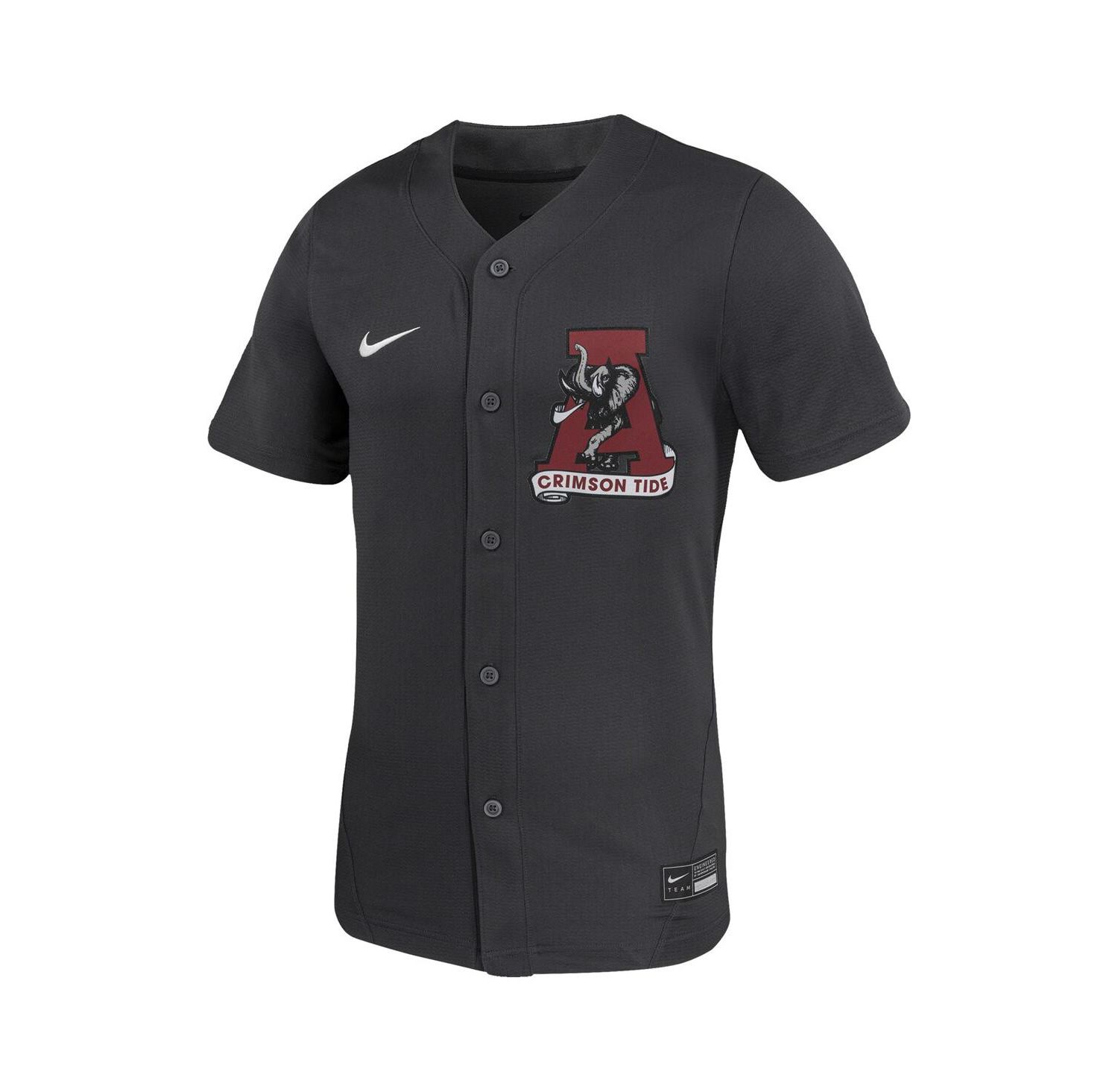 Men's and Women's Anthracite Alabama Crimson Tide Replica Softball Jersey
