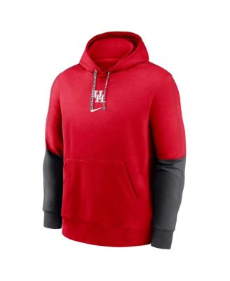Nike - Men's  Red Houston Cougars 2024 Sideline Club Pullover Hoodie