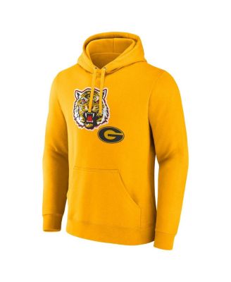 Men's Gold Grambling Tigers Primary Logo Pullover Hoodie