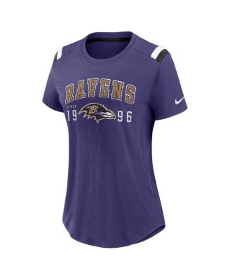 Women's Purple Baltimore Ravens Historic Slub Fashion T-Shirt
