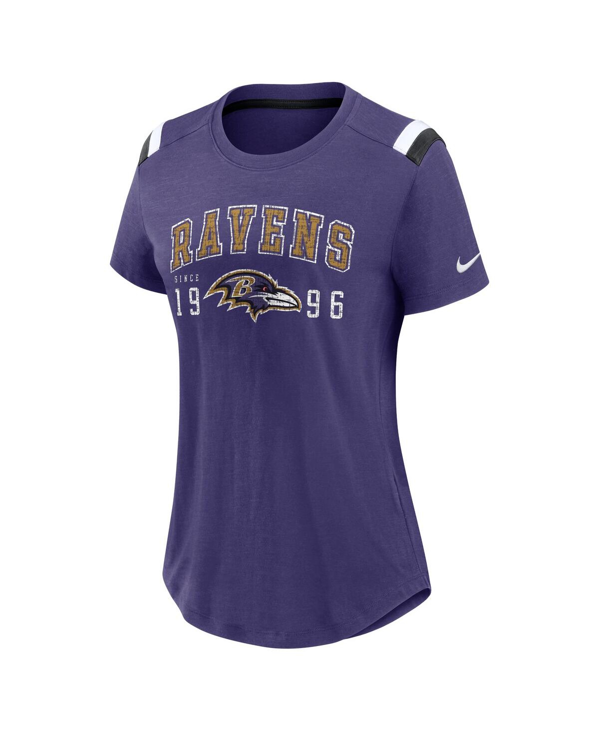 Nike Women's Purple Baltimore Ravens Historic Slub Fashion T-shirt In Purple
