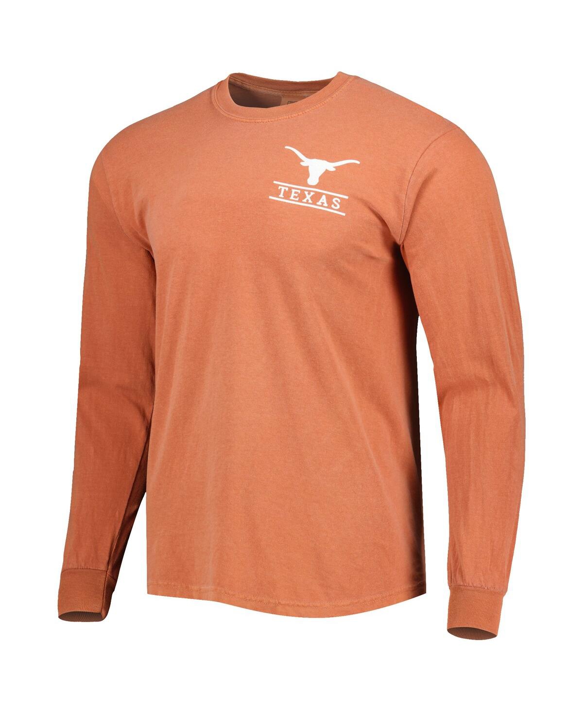 Image One Men's Texas Orange Texas Longhorns Circle Campus Scene Long Sleeve T-shirt In Orange