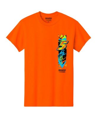 Men's Orange Kyle Larson Neon Name Number T-Shirt