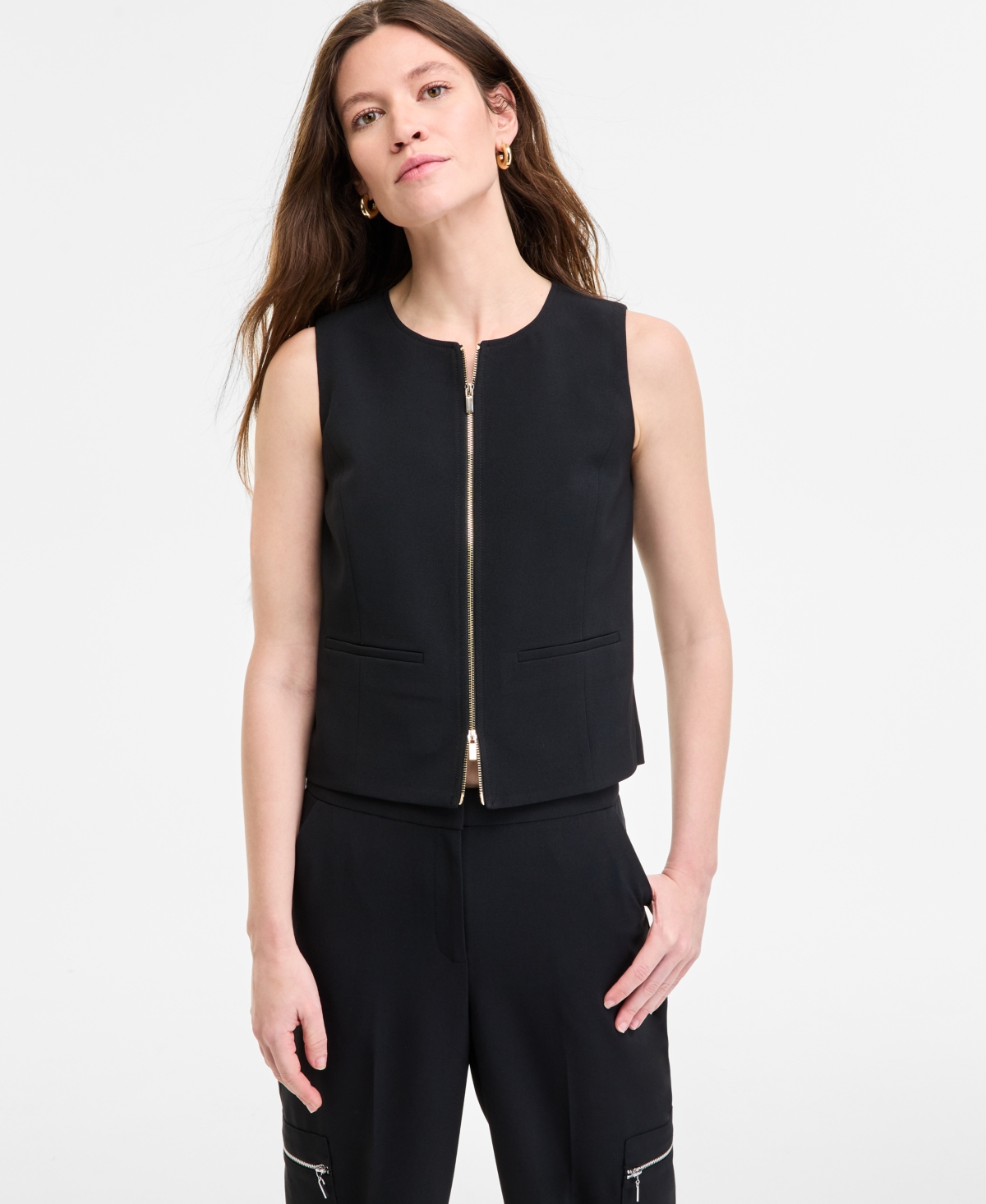 Bar Iii Women's Zip-front Vest, Exclusively At Macy's