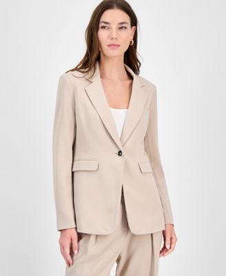 Bar III - Women's Crepe One-Button Blazer, Exclusively at Macy's