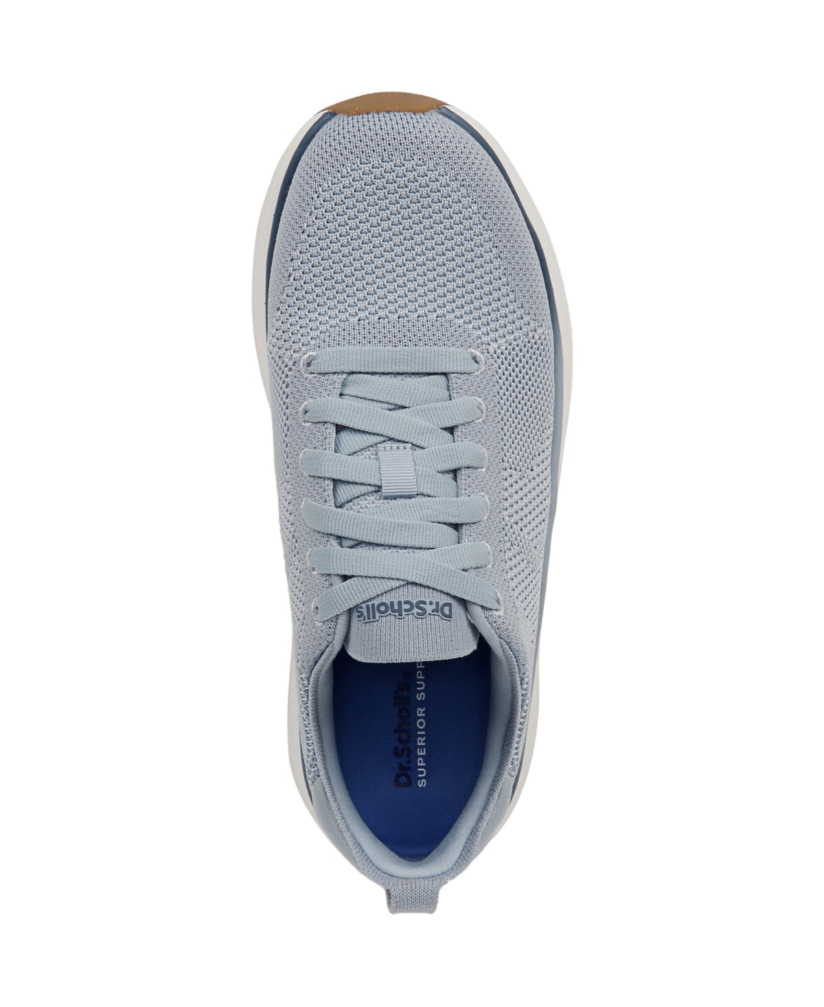 Shop Dr. Scholl's Women's Feel Support Washable Lace Up Sneakers In Light Blue Fabric