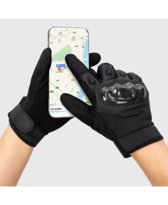 Men's Motorcycle Riding Gloves Touchscreen Outdoor Gloves with Reinforced Knuckles for Biking and Powersports