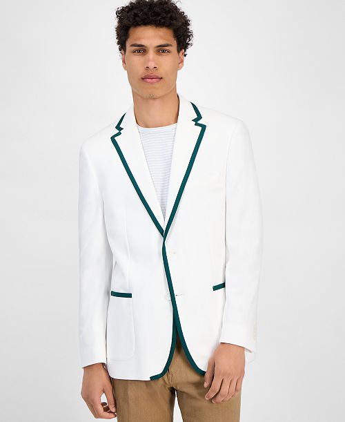 alfani Tommy Hilfiger Men's Modern-Fit Green Tipped Weave Sport Coat Men's Fashion & Accessories