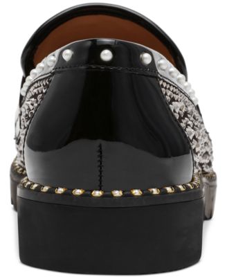 Lydiaa Rhinestone Tailored Loafer Flats
