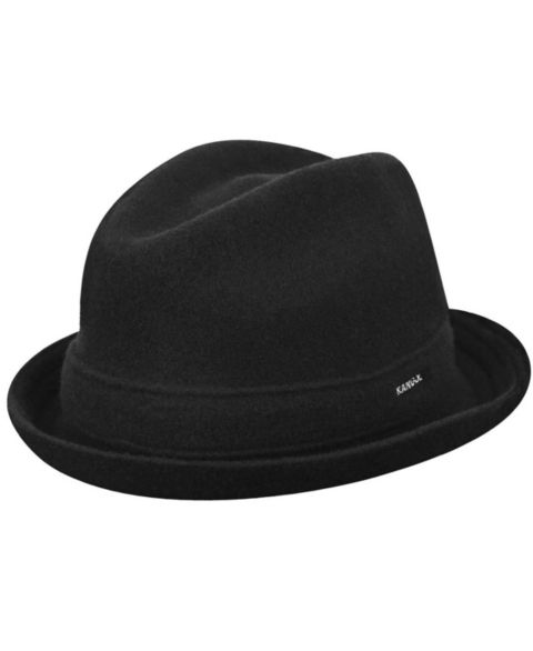 Мужские головные уборы Kangol Wool Player Fedora, цвет: Чёрный