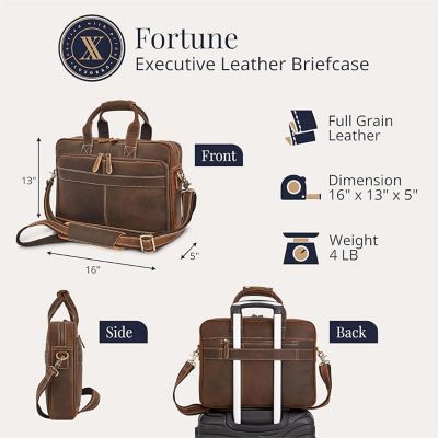 Slim Leather Briefcase - Sleek & Elegant - Perfect for Daily Usage