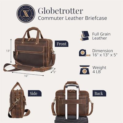 Large Leather Briefcase - Large Capacity & Elegant - Perfect for Daily Usage