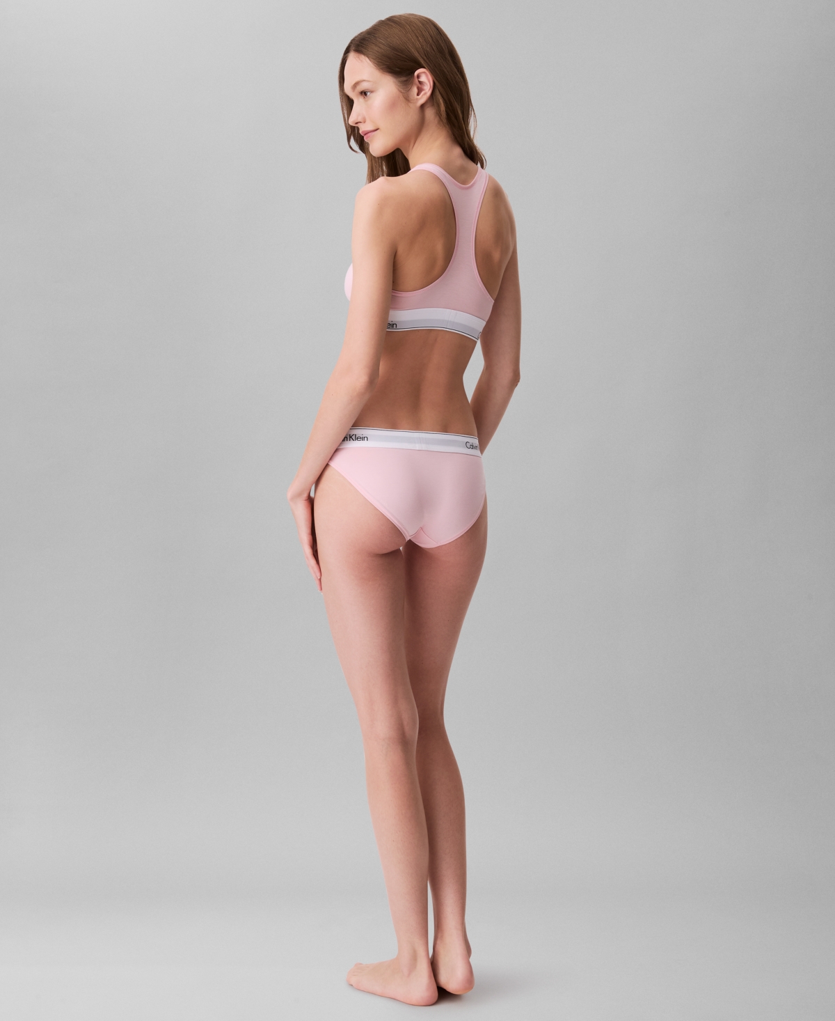 Shop Calvin Klein Women's Modern Cotton Bikini Underwear F3787 In Buff Pink