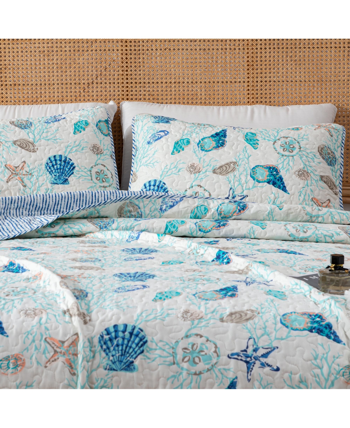 Linery & Co. Coastal Microfiber Quilt Set With Shams