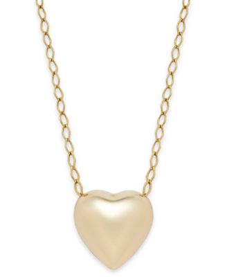 Macy's - Polished Heart Pendant Necklace in 10k Gold