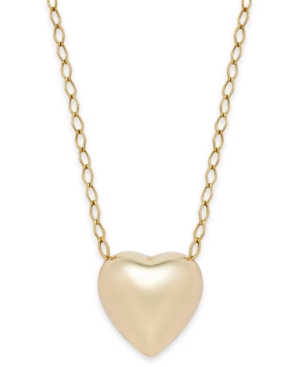 Polished Heart Pendant Necklace in 10k Gold