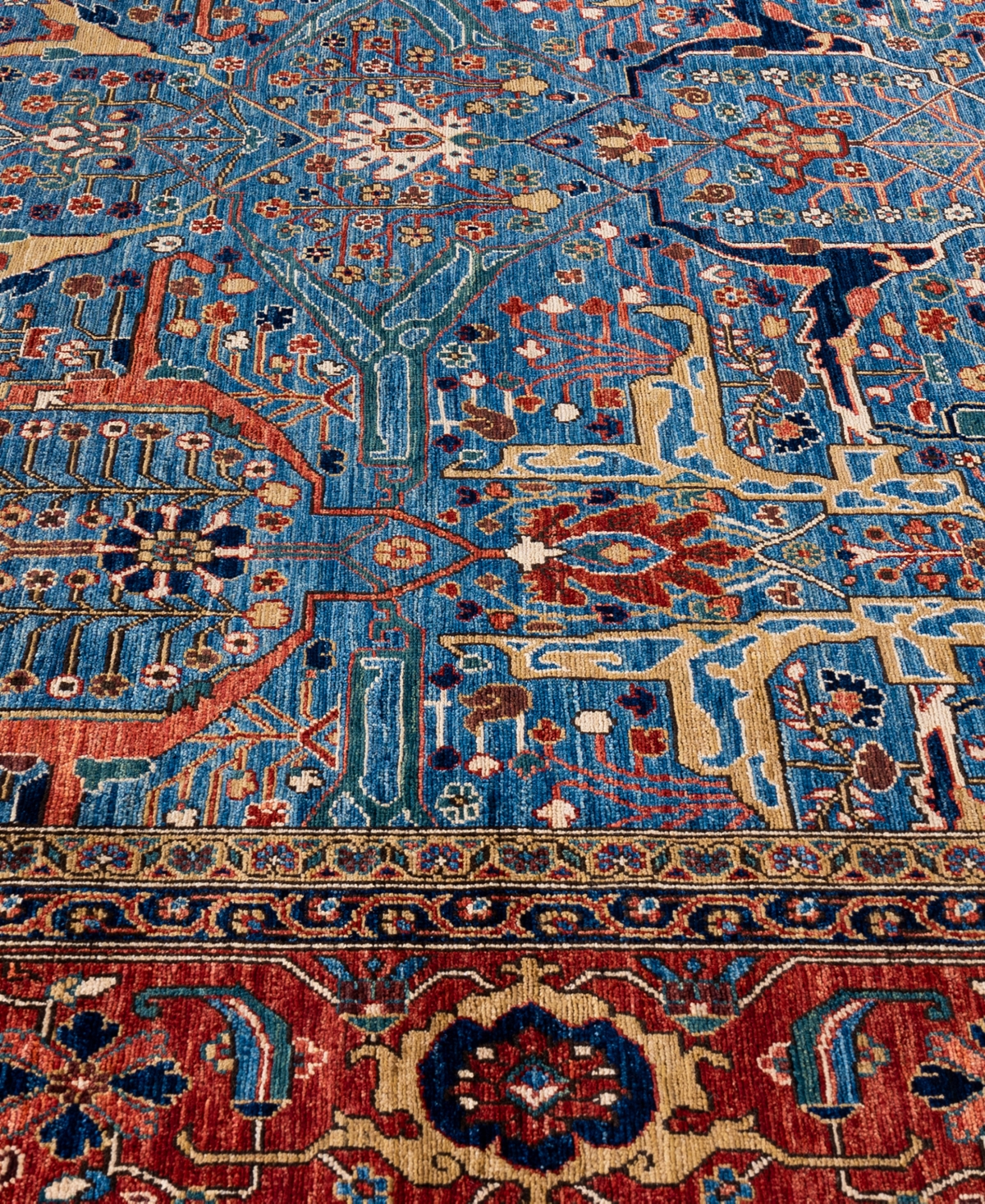Adorn Hand Woven Rugs Serapi M1945 9'x11'11'' Area Rug In Light Blue