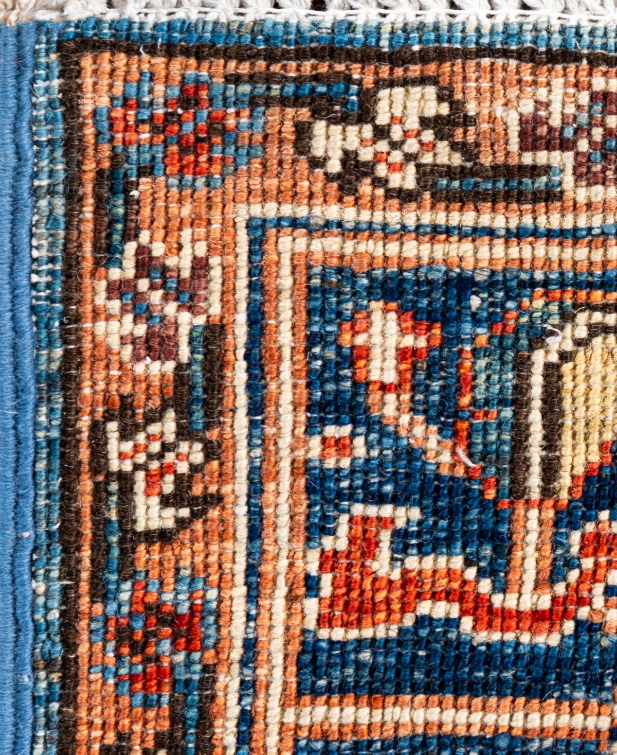 Adorn Hand Woven Rugs Serapi M1945 2'7''x9'6'' Runner Area Rug In Light Blue