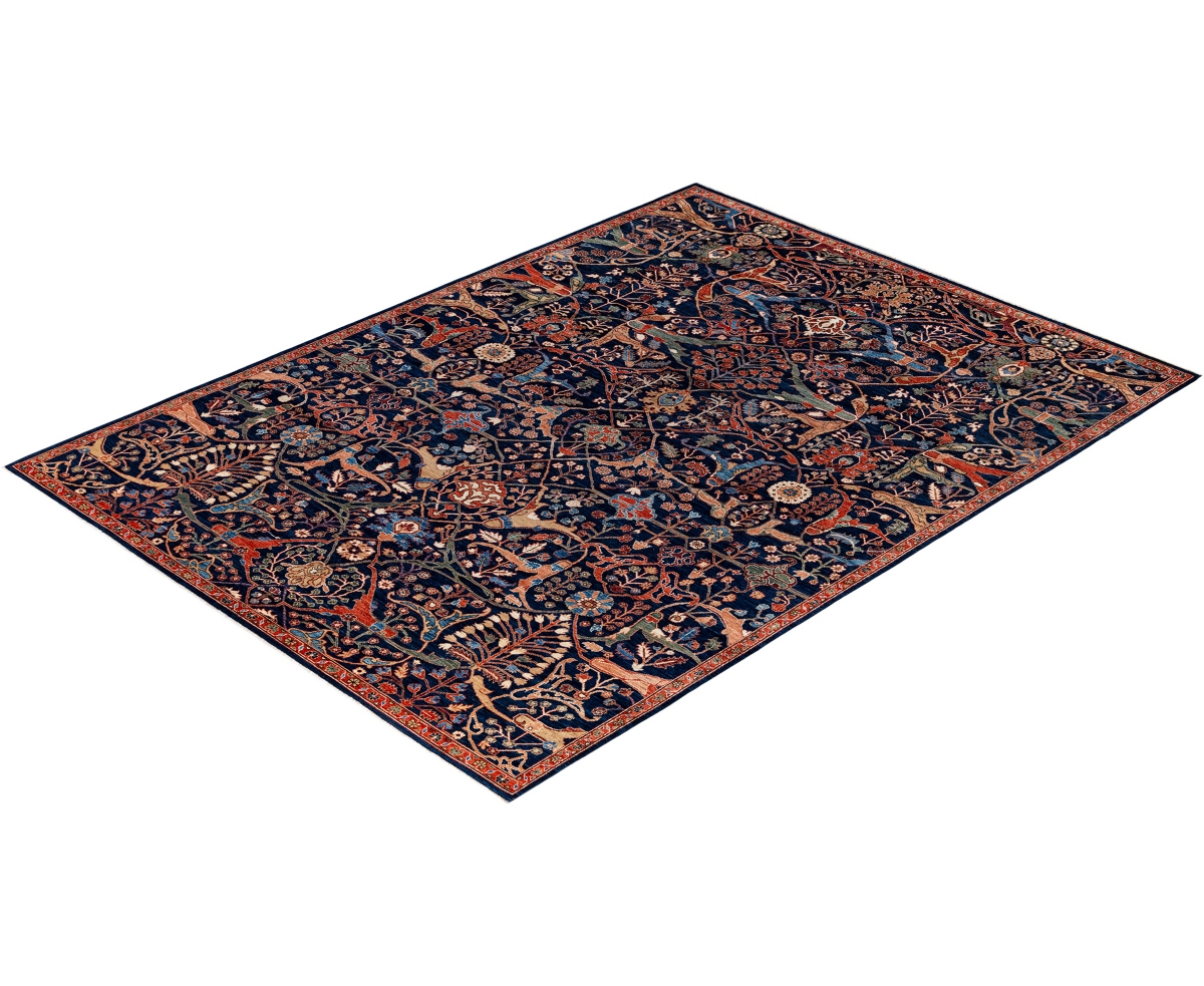 Adorn Hand Woven Rugs Serapi M1945 8'11''x12' Area Rug In Blue