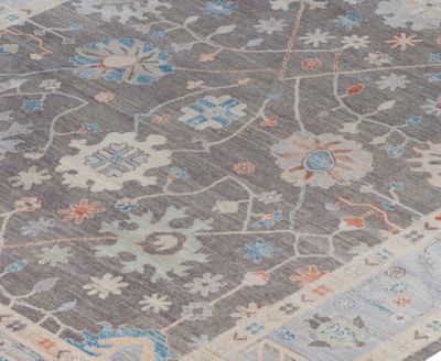 Colorful Oushak M1945 8'9''x11'8'' Area Rug