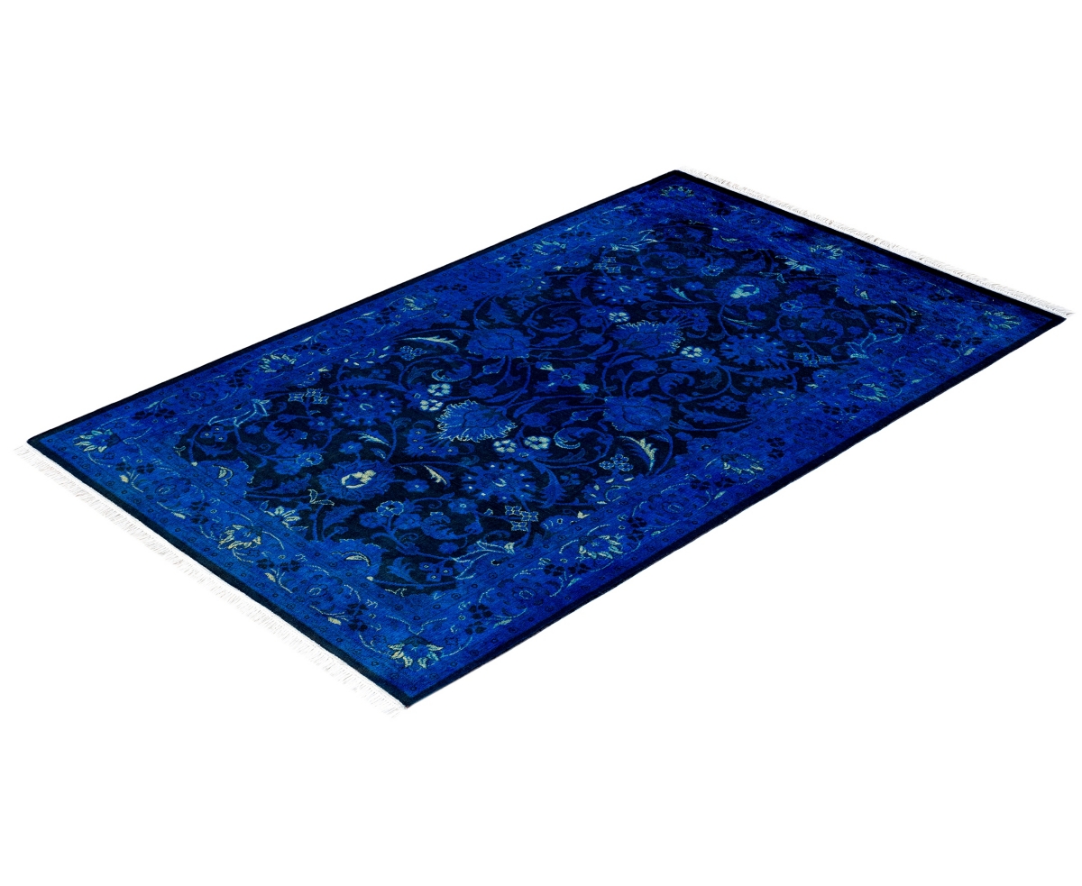 Adorn Hand Woven Rugs Fine Vibrance M1373 3'2''x5'1'' Area Rug In Blue