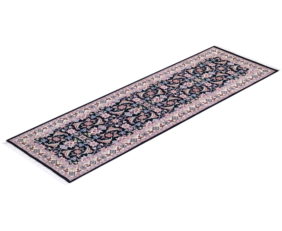Adorn Hand Woven Rugs Mogul M870 2'6''x8'2'' Runner Area Rug In Black