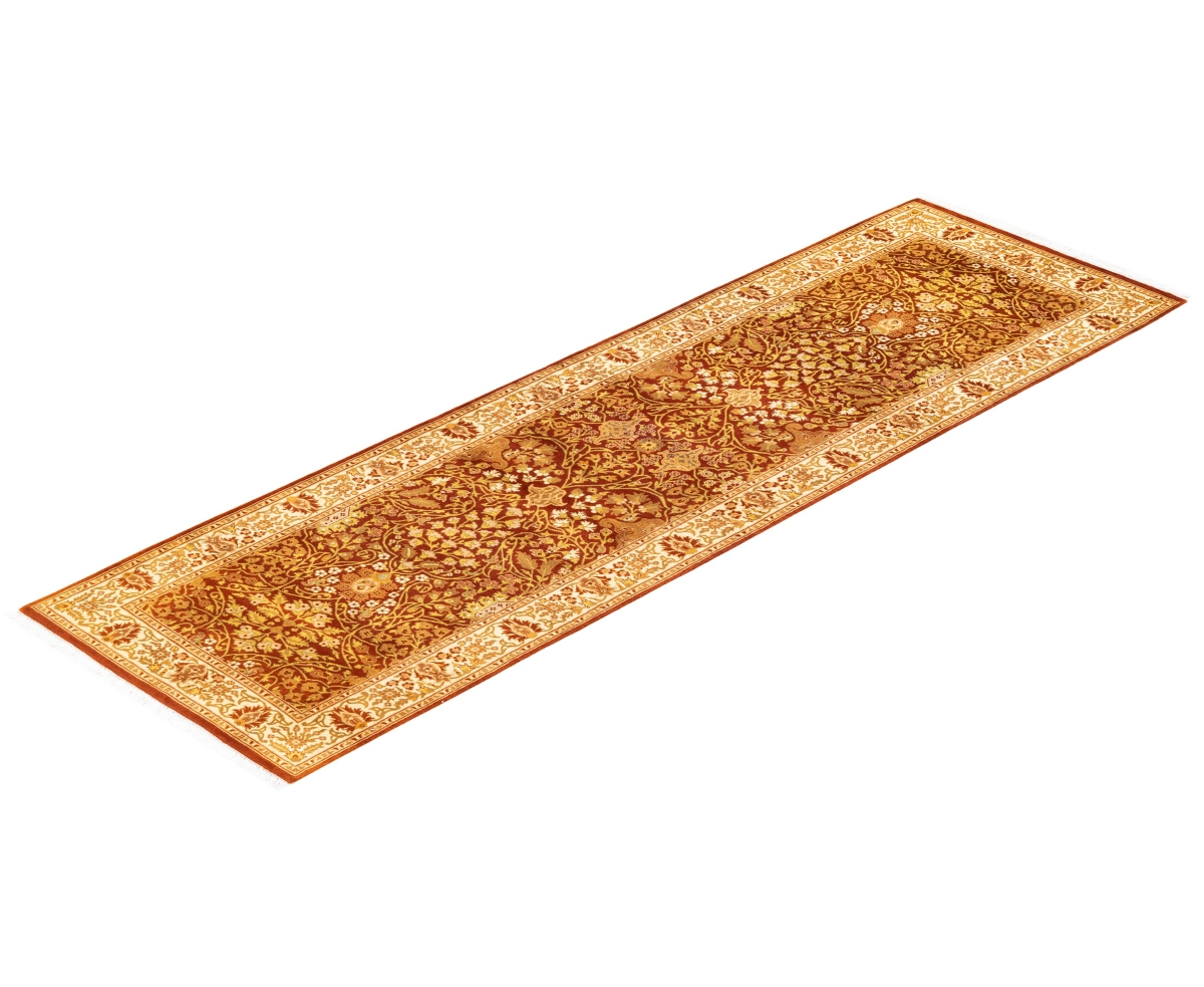 Adorn Hand Woven Rugs Mogul M1436 2'6''x8'4'' Runner Area Rug In Orange