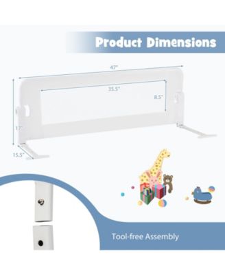Foldable Bed Rail Swing Down Baby Bed Guard Rail