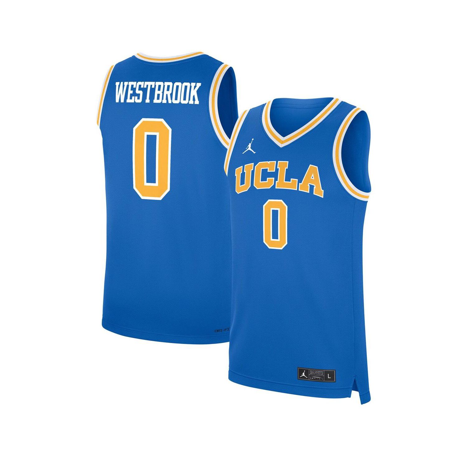 Men's Russell Westbrook Blue UCLA Bruins Performance Replica Basketball Jersey