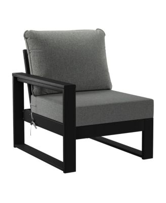 5-Piece Modern HDPE Outdoor Patio Furniture Sofa Conversation Set with Coffee Table