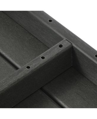 6-Piece Modern HDPE Outdoor Patio Furniture Sofa Conversation Set with Coffee Table