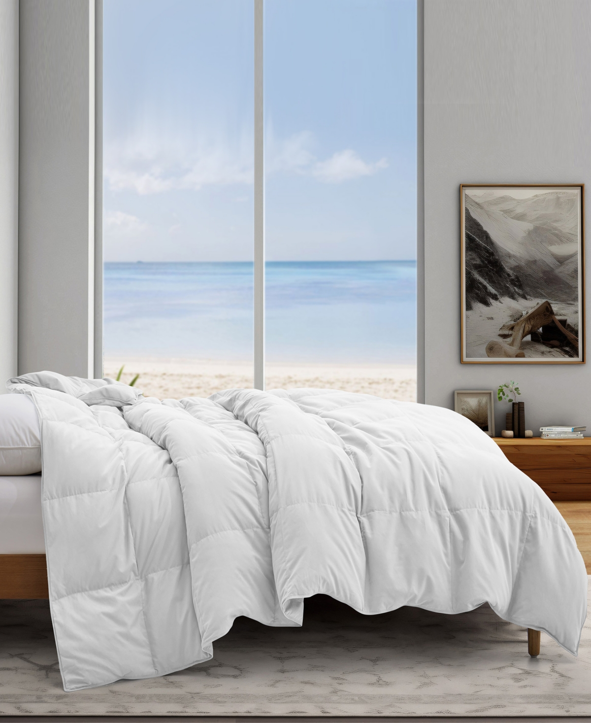 Unikome Noiseless Lightweight Goose Feather Down Comforter, King
