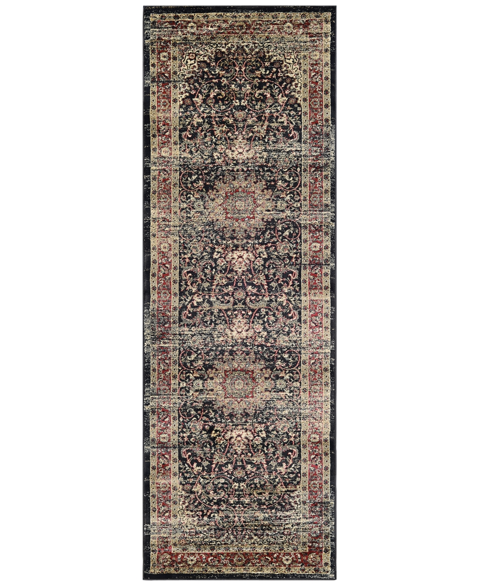 Couristan HARAZ HAR439 Black 27 x 710 Runner Rug   Rugs