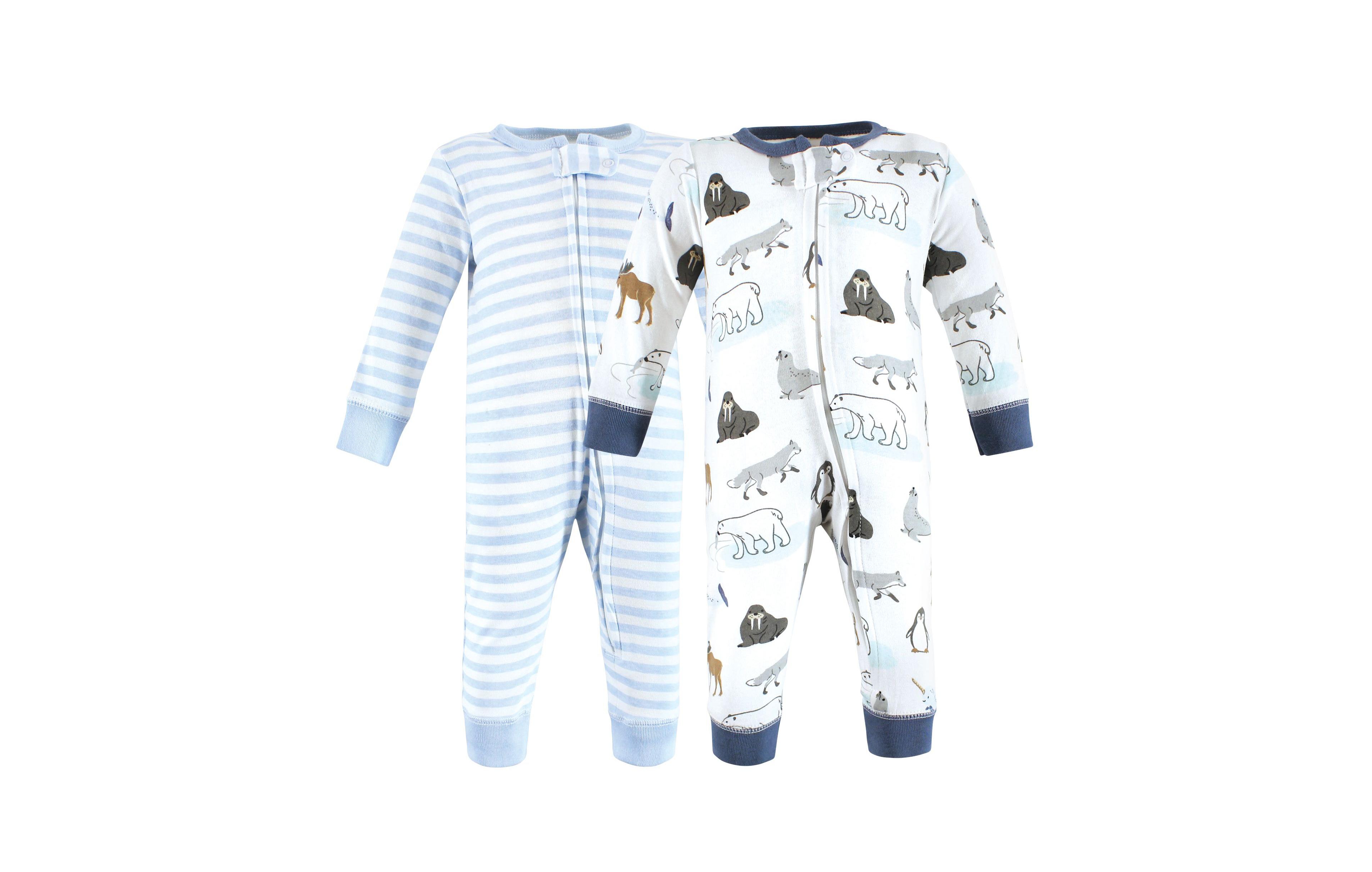 Hudson Baby Girls Cotton Sleep and Play