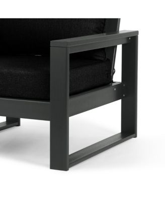 6-Piece Outdoor L-Shaped Patio Corner Sectional Sofa Conversation Set