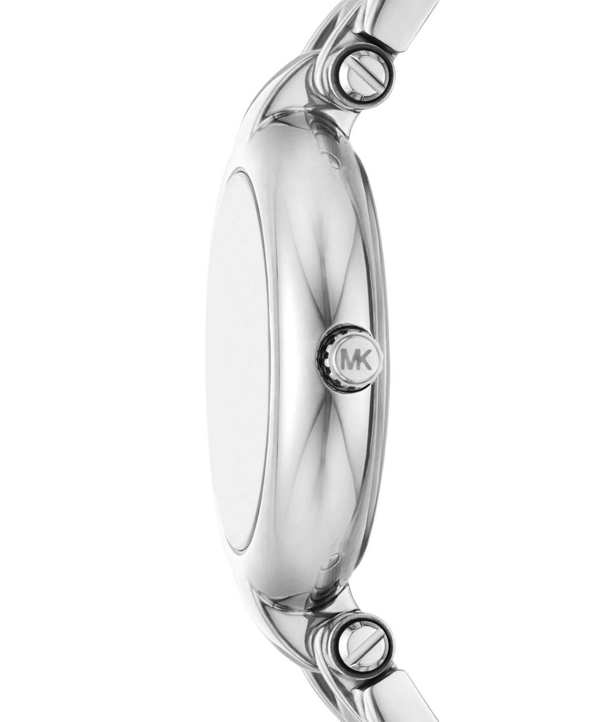 Michael Kors Women's Laney Three-hand Silver-tone Stainless Steel Watch, 30mm In Silver-tone