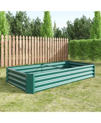 Raised Garden Bed Outdoor, 6×3×1ft , Metal Raised  Rectangle Planter Beds for Plants, Vegetables, and Flowers