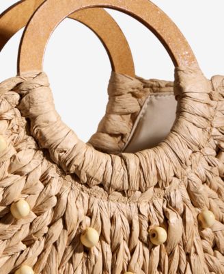 Straw Tote Crossbody, Exclusively at Macy's 