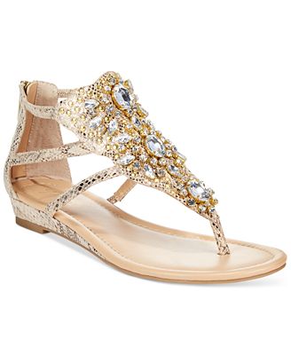 Thalia Sodi Lila Embellished Sandals, Only at Macy's - Sandals - Shoes ...