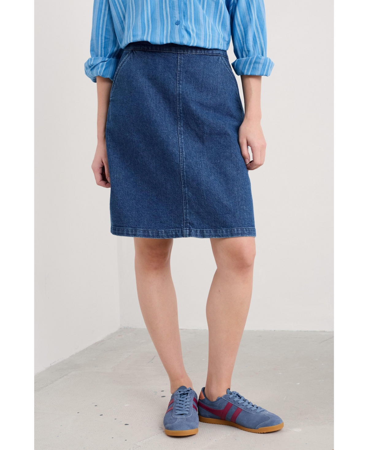 Women's Dovetail Skirt - Mid wash tide